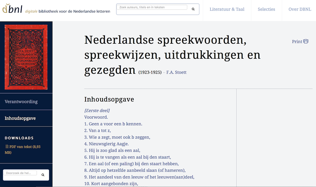 Nederlandse Spreekwoorden, Spreekwijzen, Uitdrukkingen En Gezegden ...