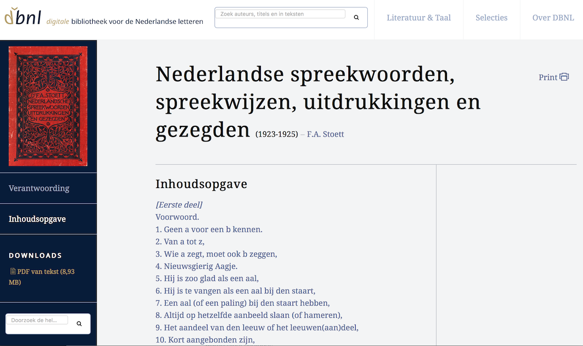 Nederlandse Spreekwoorden, Spreekwijzen, Uitdrukkingen En Gezegden ...